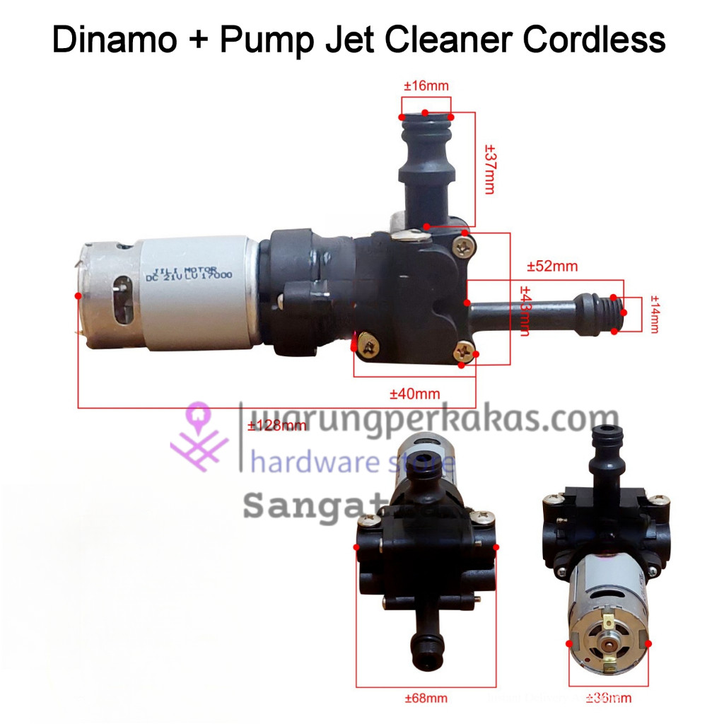 Dinamo Mesin Pump Jet Cleaner Cordless Pompa Semprot semprotan air