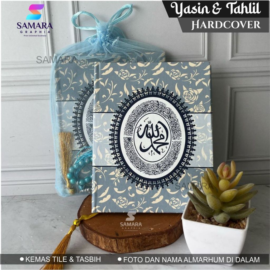 Cetak Buku Yasin dan Tahlil Hardcover custom lengkap  Foto Almarhum SHANUM 2
