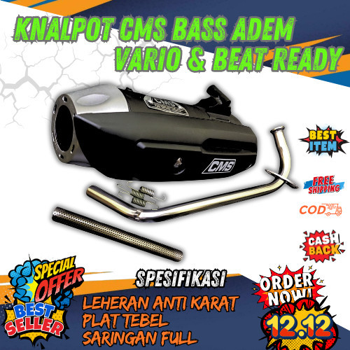 Knalpot cms standar racing knalpot beat karbu knalpot beat fi knalpot beat deluxe knalpot vario 125 