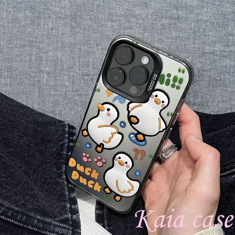 case iPhone 11 Bebek lucu Casing ponsel cocok untuk iPhone 11 11PROMAXSoftcase Macaron 12 13 14 15 P