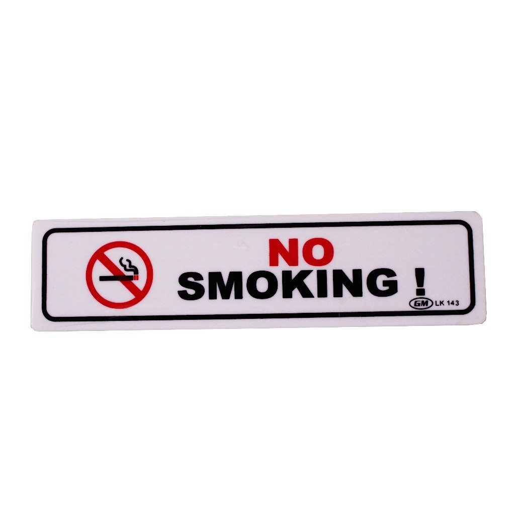 

GM LABEL NO SMOKING (KECIL) / PAPAN TANDA AKRILIK / STIKER DILARANG MEROKOK
