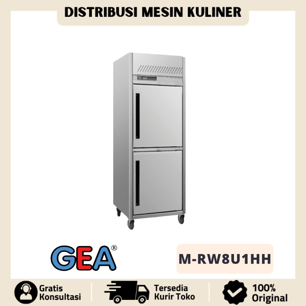 UPRIGHT CHILLER GEA M-RW8U1HH KULKAS PENDINGIN RESTORAN STAINLESS ORIGINAL