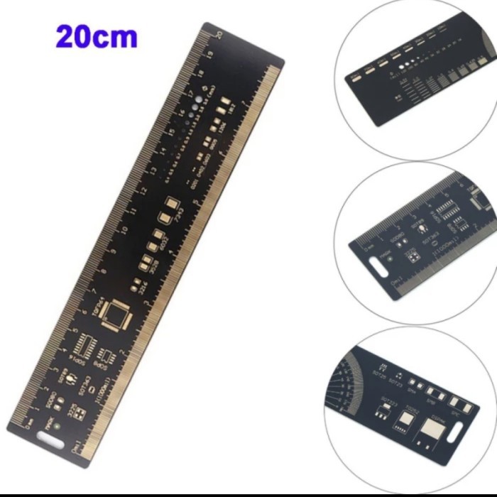 

BYE99 Multifunctional PCB Ruler 20cm 180° Angle Measurement penggaris