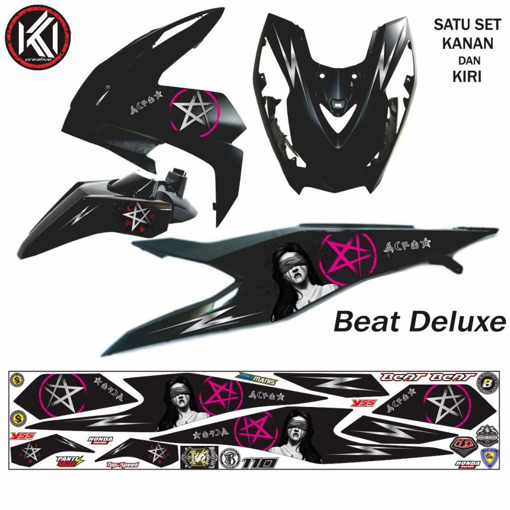 VARIASI KEREN STRIPING STICKER MOTOR BEAT DELUXE ISS 2020 2024 K
