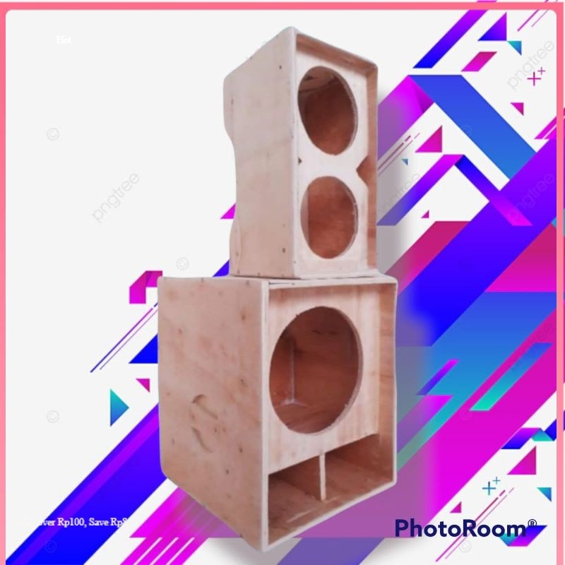 paket hemat )Box 6 inch miniscoop + 4 inch line array double