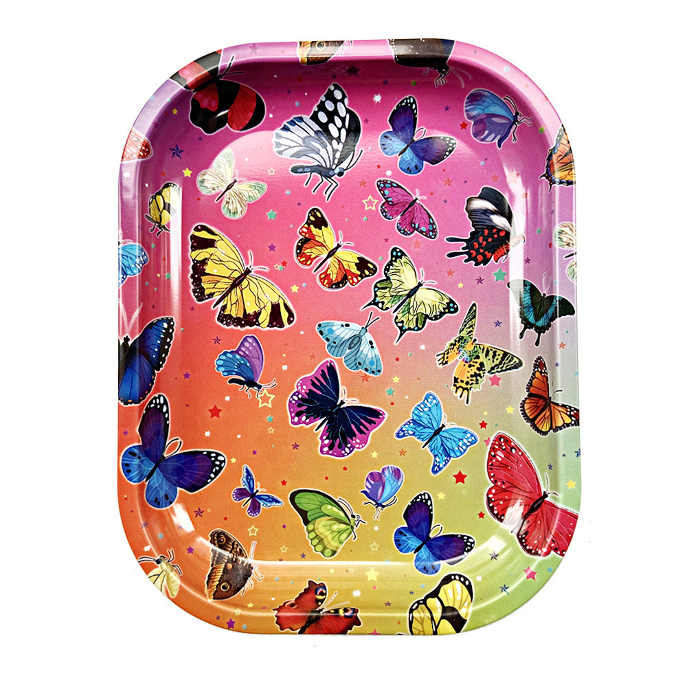 18*14cm Metal Smoke Rolling Tray Tobacco Herb Trays Smoking Accessories Rolling Tool Tobacco Herb Ti