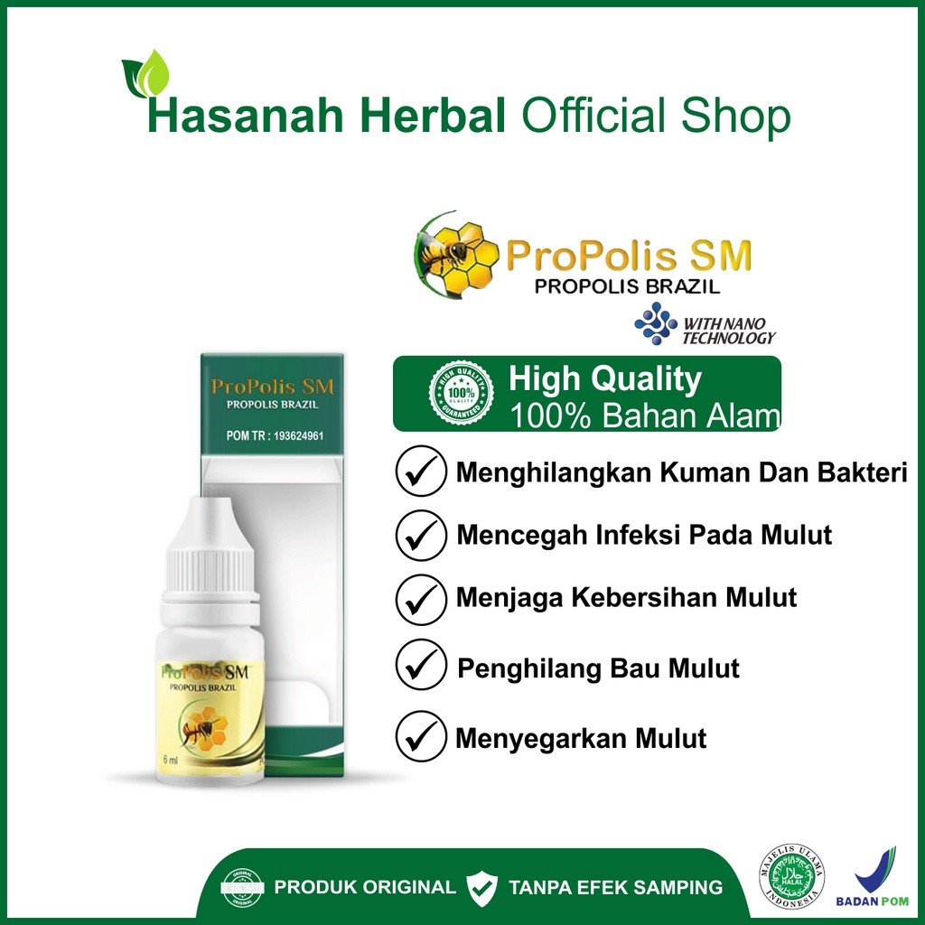 

Propolis SM - obat mengatasi permasalahan bau mulut - Penghilang Bau Mulut Busuk - Obat Bau Mulut