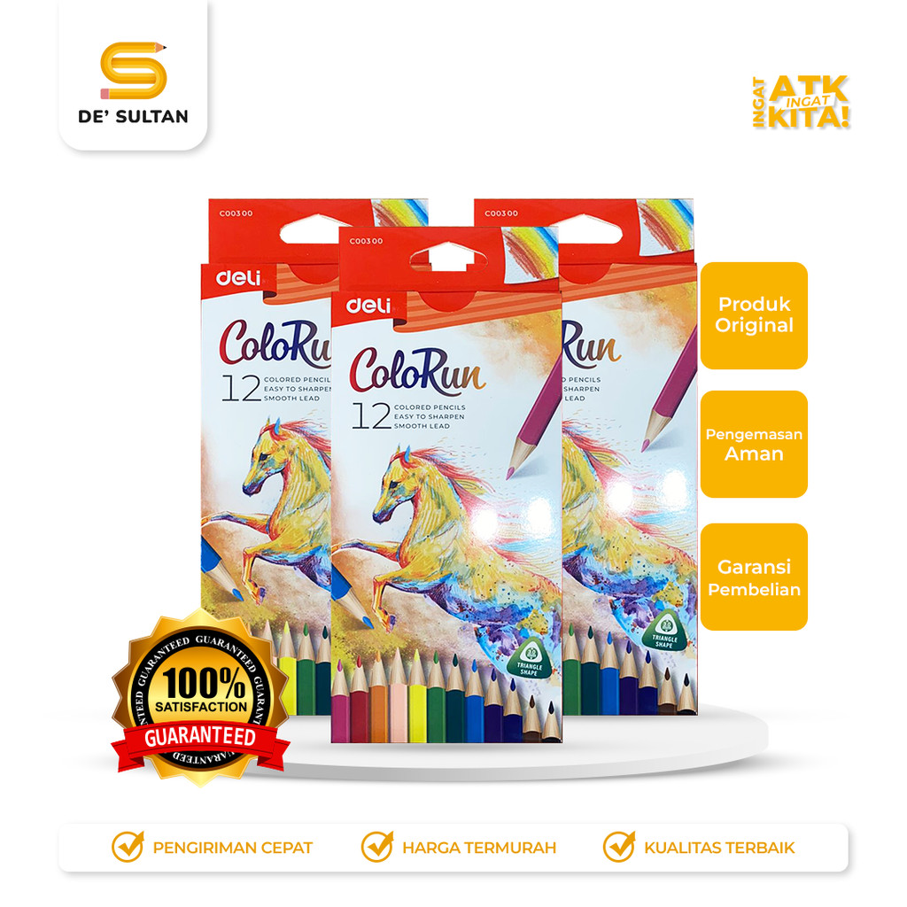 

DELI PENSIL WARNA/ COLORED PENCIL 12 EC00300 (1SET)