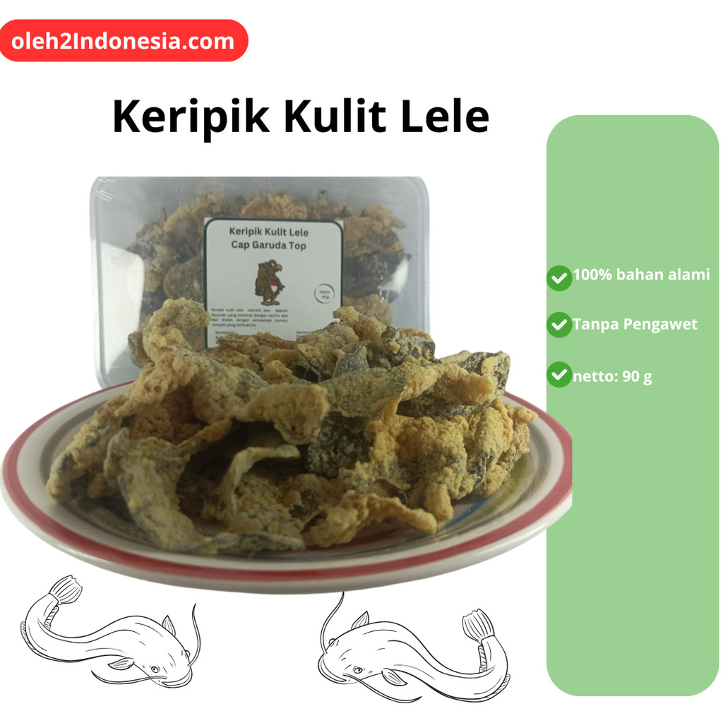 

Keripik Kulit Ikan Lele Garuda Top Boyolali 90gr Enaaak