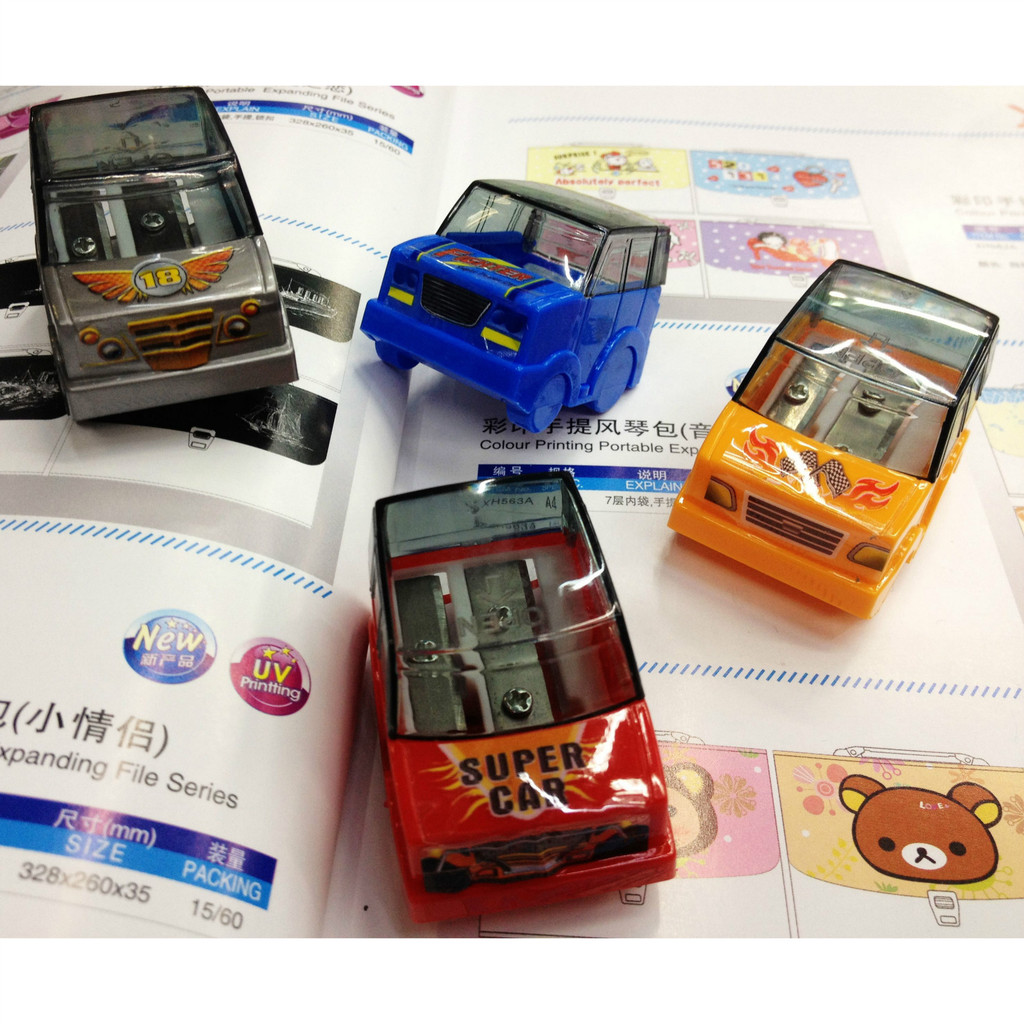 

1pc Creative Cartoon Car Pencil Sharpener Jeep School Rewards Stationery Supplies Pencil Cutter For Kids Students Children