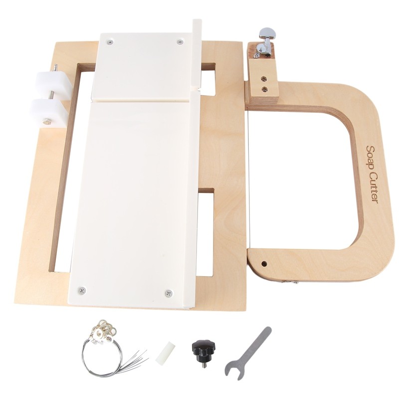 

Wooden Soap Cutter, Steel Wire Manual Making Cutting Machine Board Butter Cheese Slicer Ruler Professional