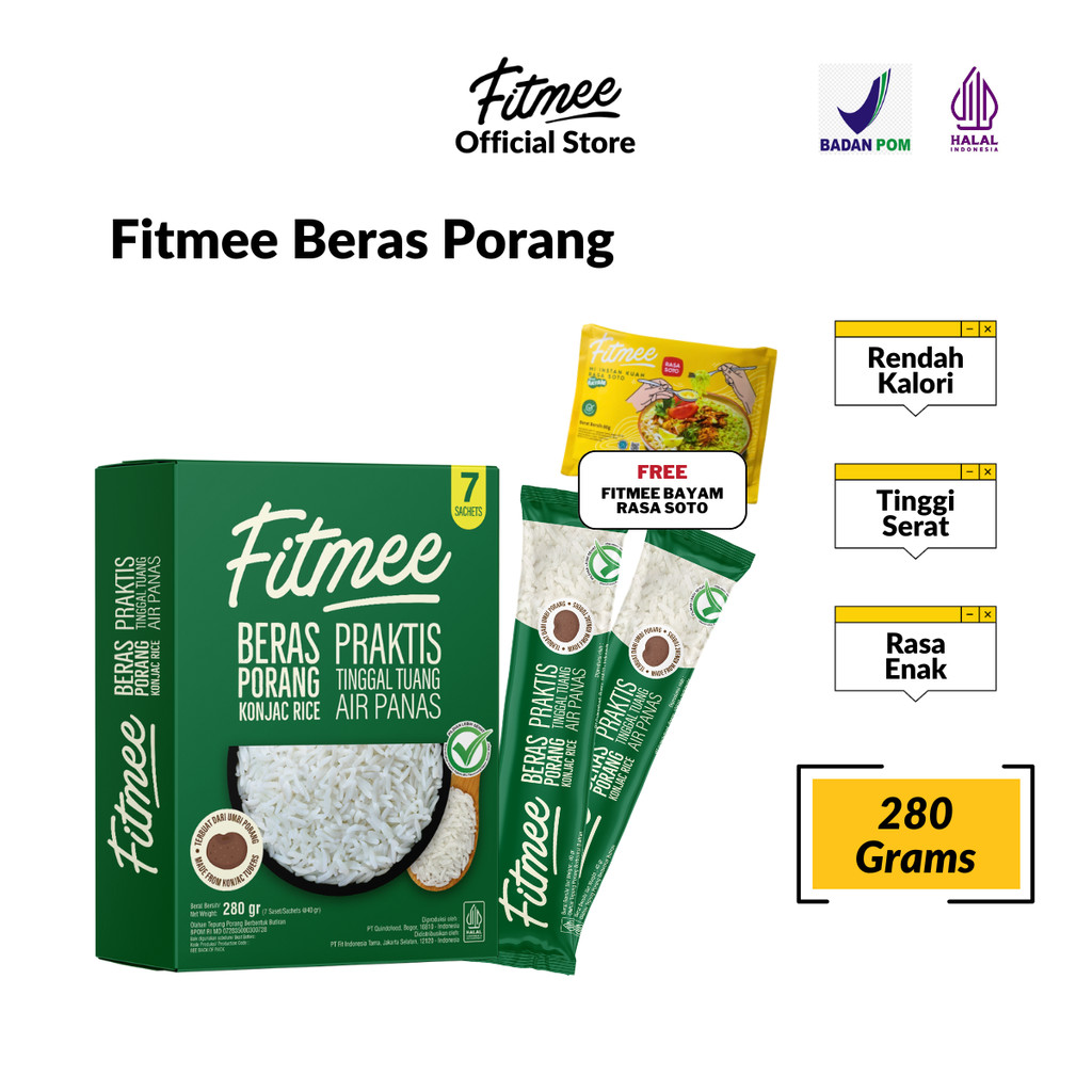 

Buy 1 Pcs Fitmee Beras Porang 280 gr FREE 1 Pcs Fitmee Mie Bayam Soto 80 Gr