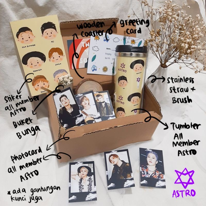 

HAMPERS ASTRO KPOP | GIFTBOX KPOP | HAMPERS KPOPERS | GIFT SOUVENIR HADIAH KADO ULANG TAHUN WISUDA ANNIVERSARY SWEET SEVENTEEN VALENTINE NATAL LEBARAN IDUL FITRI TAHUN BARU GRADUATION NEW YEAR BIRTHDAY