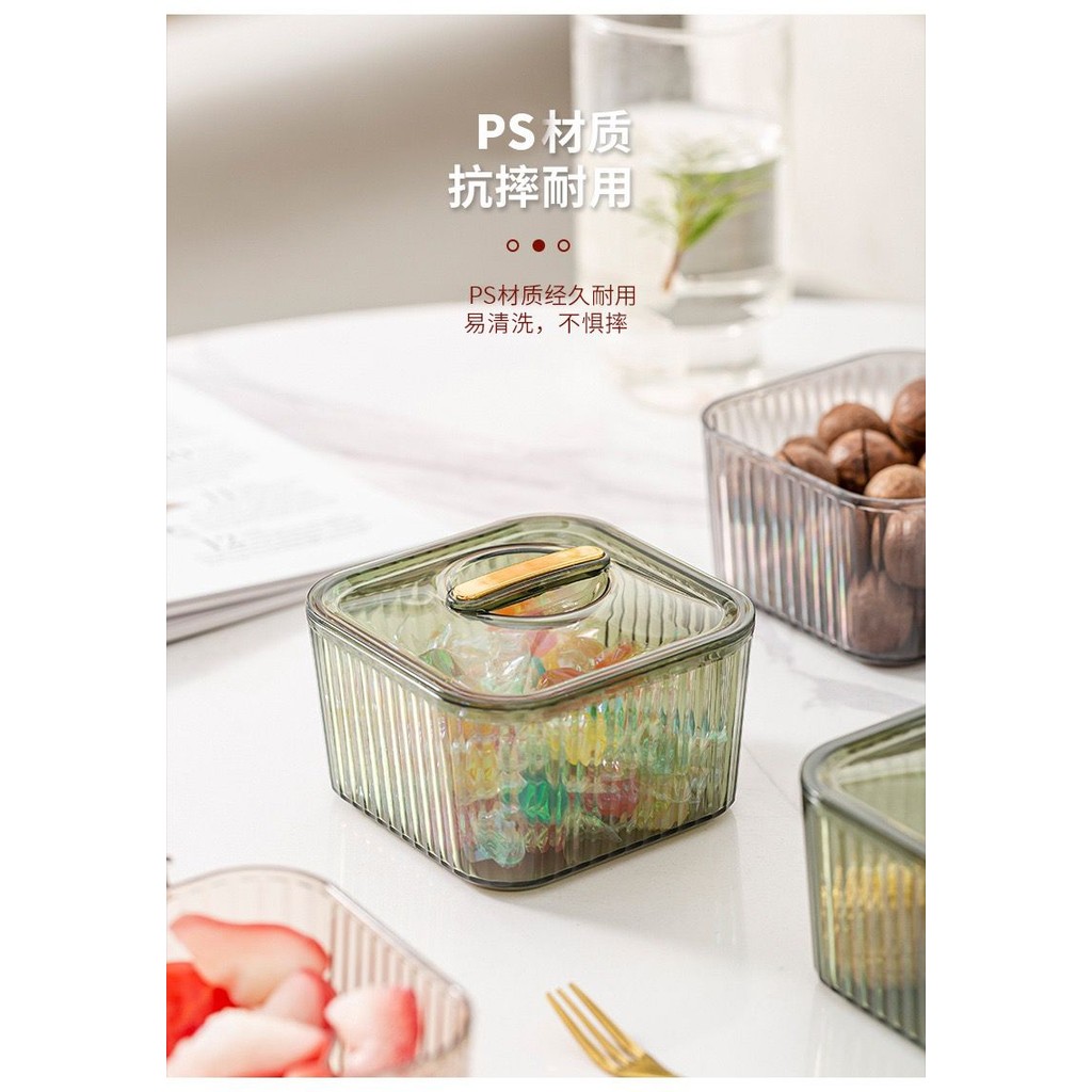 GHW - TP8013 -3 SEKAT- Toples Snack & Cemilan / Tray Set Wadah Makanan+Nampan Toples Lebaran / Candy