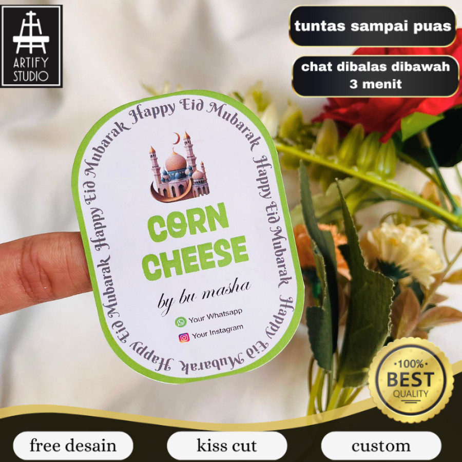 

Artify STIKER OVAL / STIKER KUE / STIKER MAKANAN / LABEL KUE KERING / LABEL MAKANAN / LABEL TOPLES