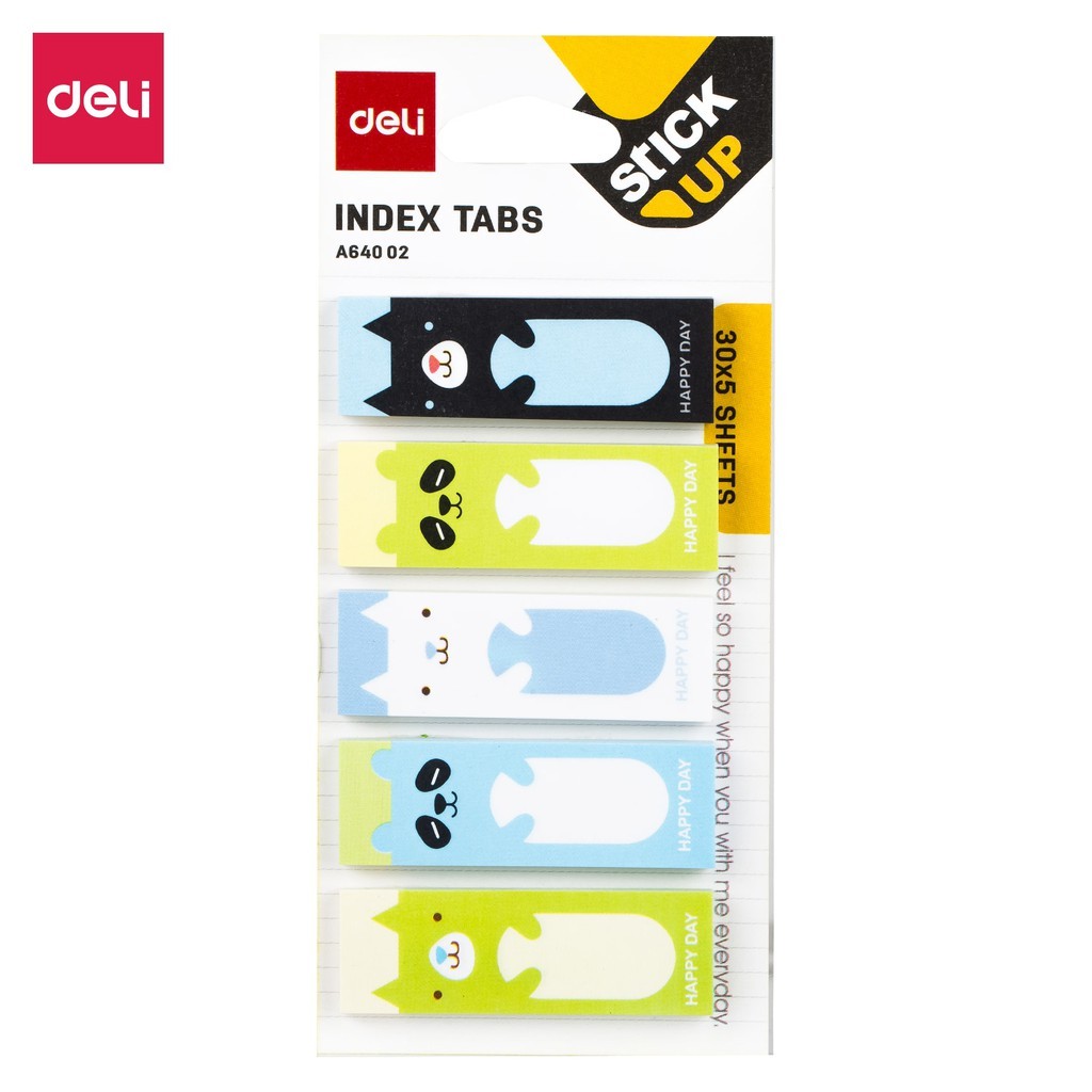 

Deli Memo Tempel - Paper Index Tabs Sekolah 5×30sheets EA64002