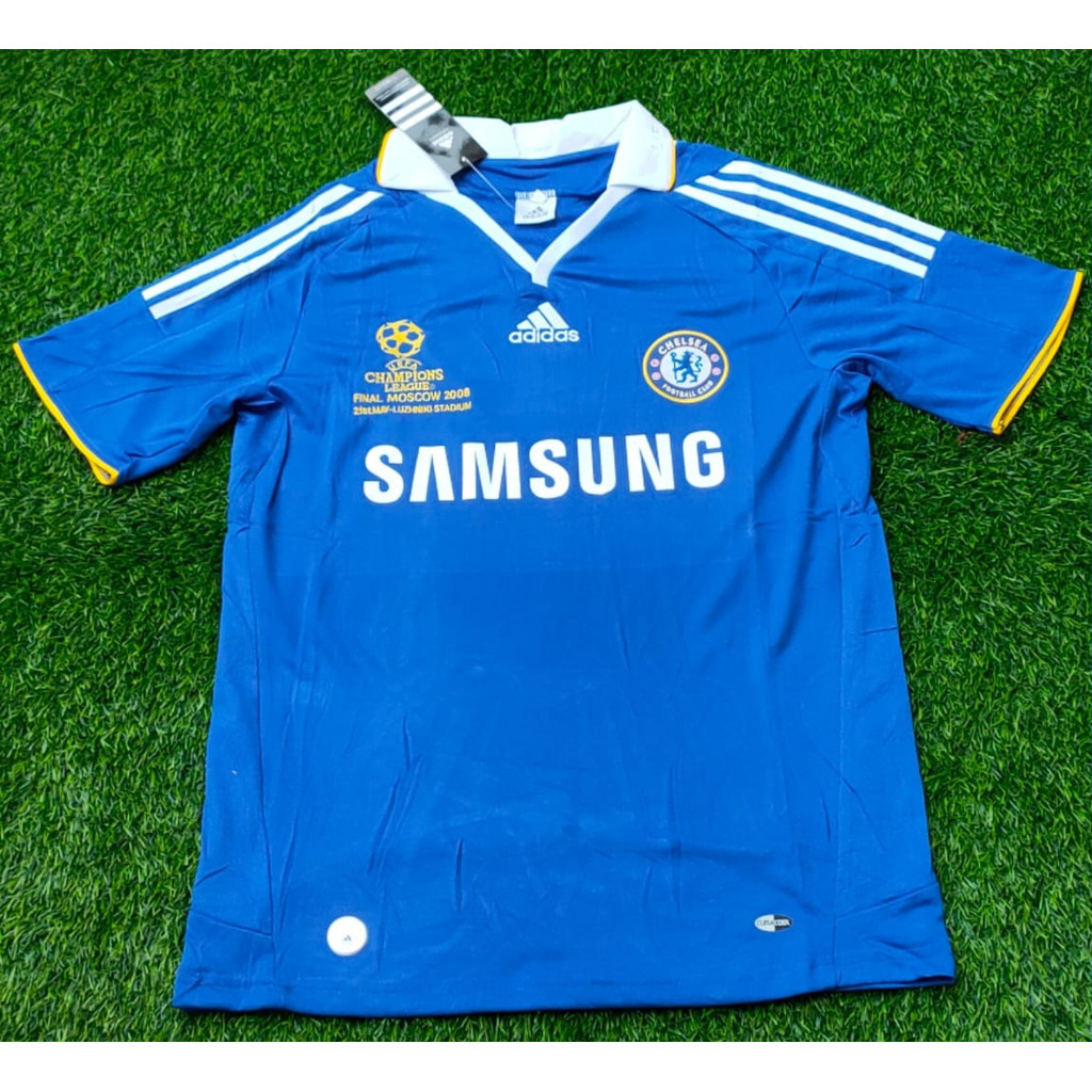 JERSEY BAJU BOLA RETRO VINTAGE CHELSEA HOME FINAL UCL MOSCOW 2008/2009