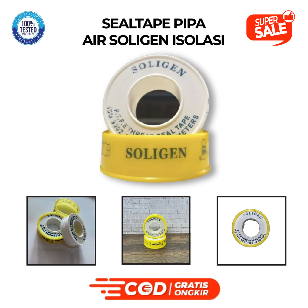 

Seal Tape Kran Air 1/2 Inch x 10M Isolasi Keran Anti Bocor