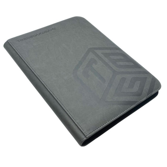 

Premium 9 Pocket PU Leather Binder Zipper Card Album - TBG - TokoBoardGame - Grey