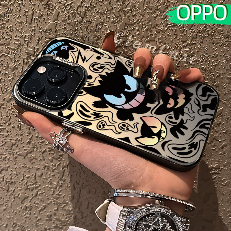 Keren Gengar Glossy Hologram PC Case OPPO A18 A57 A16 A15 A17 A60 A3x A3s A5s A54 A53 A12 A31 A58 A1