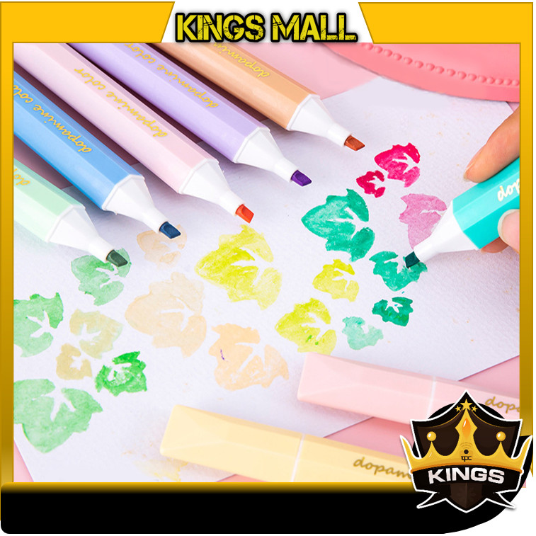 

Kings - S6588 Highlighter Pen 4 in 1 / Highlighter Aesthetic / Journal Maker Pen / Set Stabilo Isi 4 PCS / Stabilo Warna Macaron Pastel