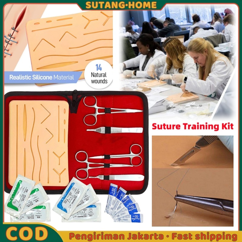 【SUTANG】Alat Suture Training Kit Model Kulit Silicone Pad Sutura Latin Jahit Luka Media Wound Suture