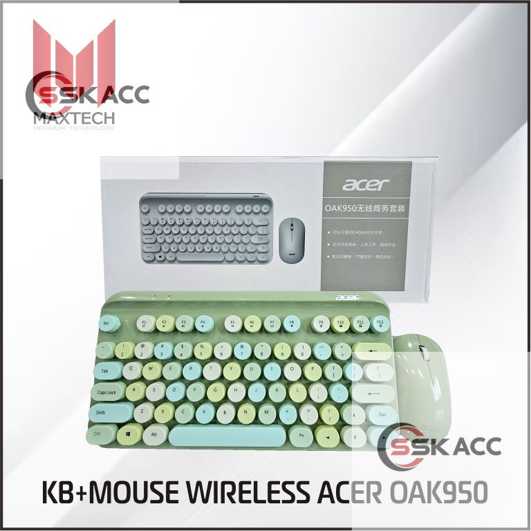 Acer Wireless Retro Keyboard And Mouse Combo SSKACC-KOMPUTER