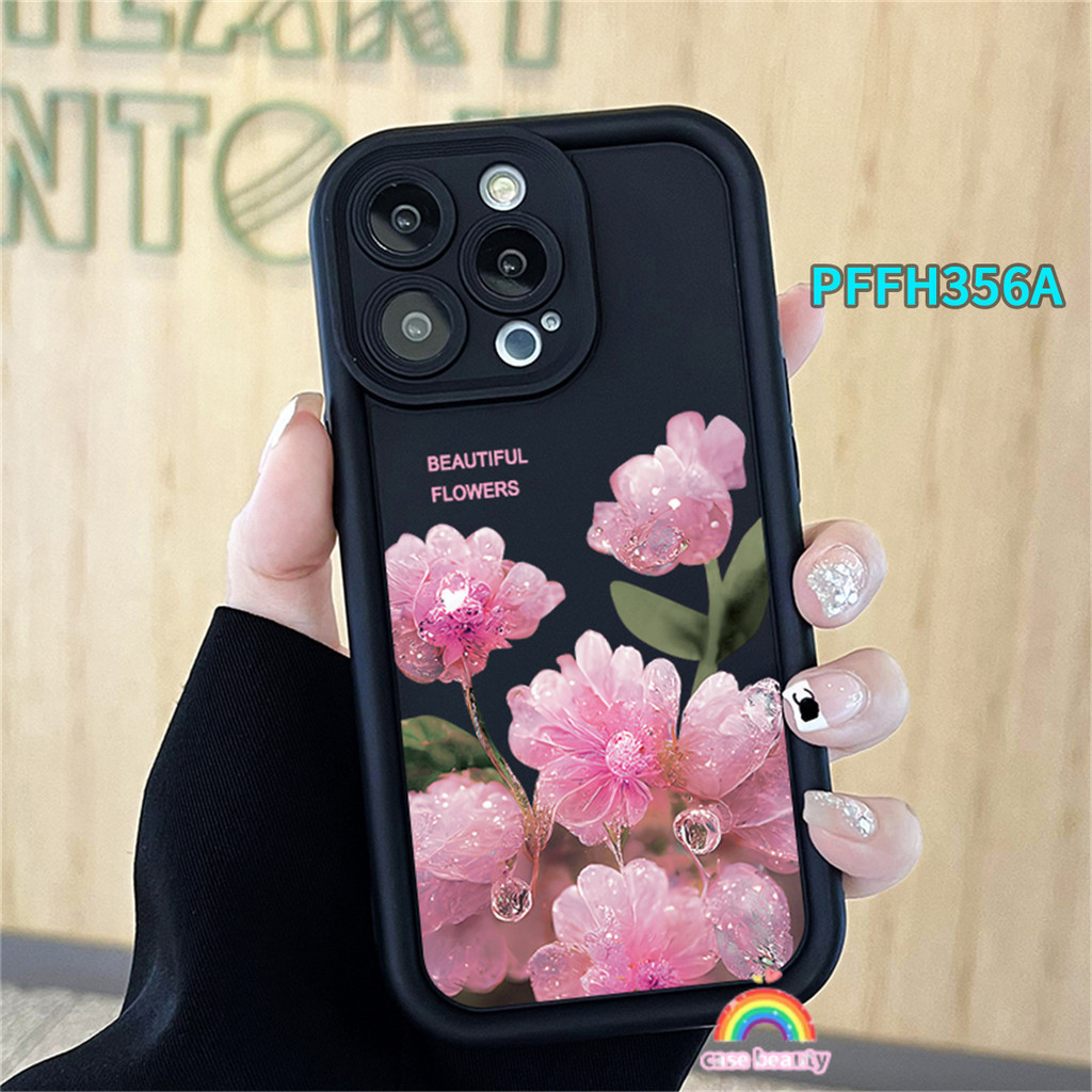Casebeauty Casing HP Infinix Note 12 30 PRO 12 Turbo G96 30 VIP 5G Hot 30i 20S 10S 30 8 9 11 12 20 20i 10 PRO Play Infinix Smart 5 6 7 Plus Tecno Spark 10 10C Go 2023 4 5 5Pro Camon 20 PRO Ins Flowers Angel Eyes Anti-fall Soft Phone Case Cover