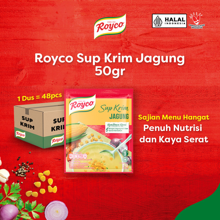 

Royco Sup Krim Jagung 50g (Isi 48)