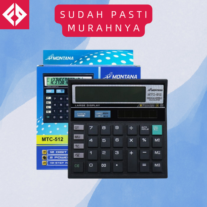 

Kalkulator Toko Warung 12 Angka - Calculator Montana MTC512