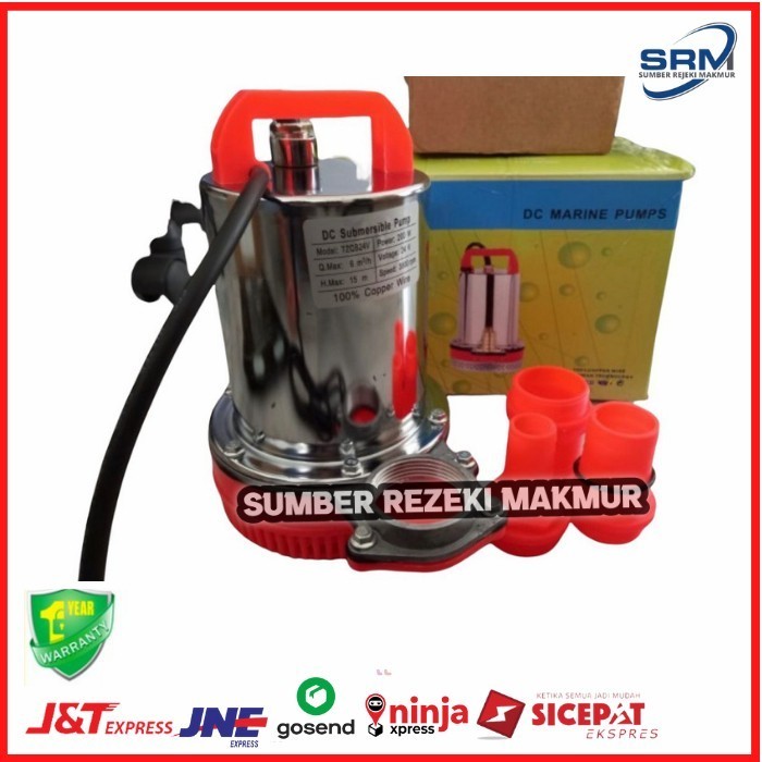 Pompa Air Celup Sumbersible DC 24volt Kolam Ikan Water Pump Air Celup