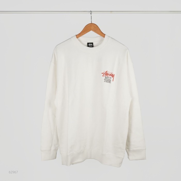 promo ✨ -Crewneck Sweater Stussy Teddy Bear Built Tough White - S