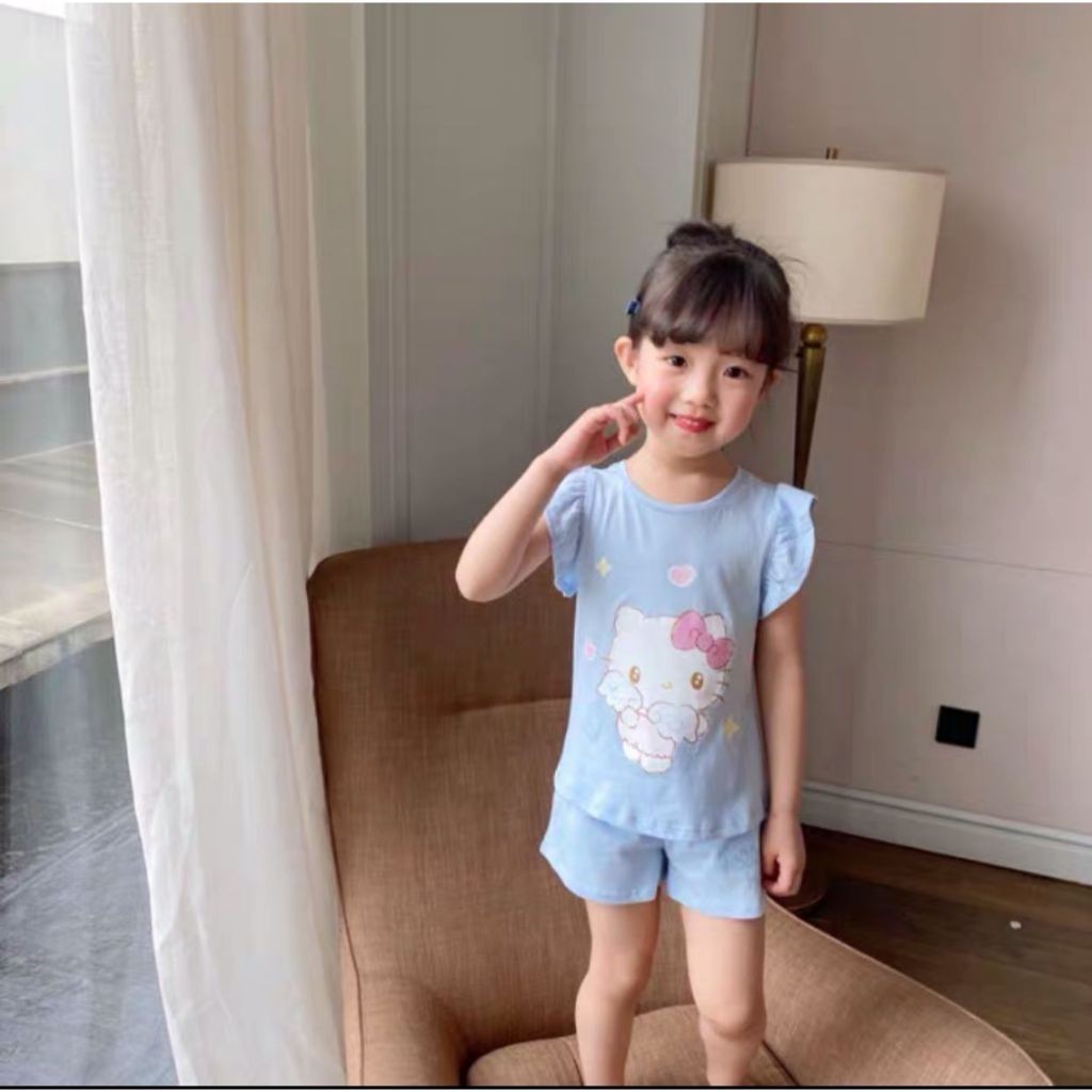 Setelan Anak Perempuan Oneset Baju Anak Perempuan Set Anak Cewek Bahan Katun Baju Anak 2-6Tahun Baju