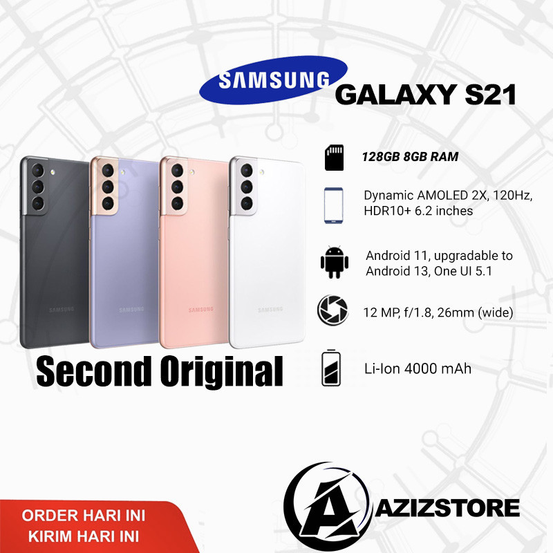 (imei permanen)Samsung Galaxy S21 5G Samsung S21 5G 8/256GB 8/128GB Second Like New
