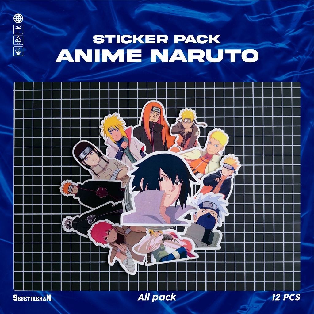 

COD✨ Sesetikeran Pack Anime Naruto Lucu Sticker Cute Keren Untuk Koper Laptop Skateboard