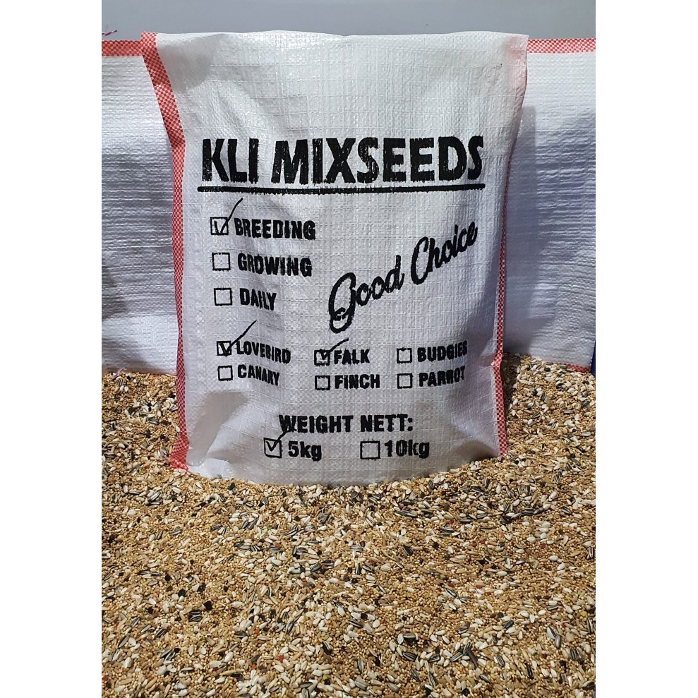 NEW ✨ - PAKAN BREEDING LOVEBIRD KLI MIXSEEDS 5 KG BREEDING FALK