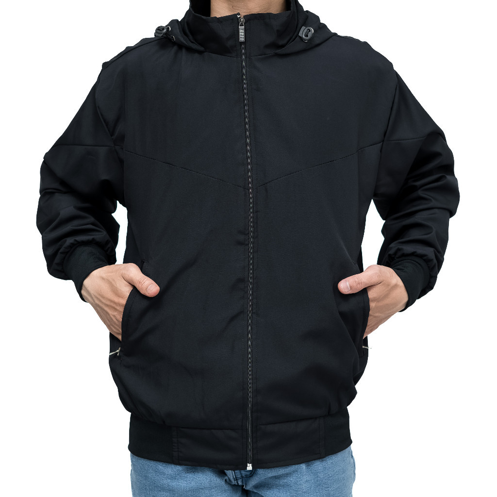 INDO - Jaket Parasut Polos Olahraga Sporty Jogging | Jacket Olahraga Windrunning Lari Pria Wanita Hi