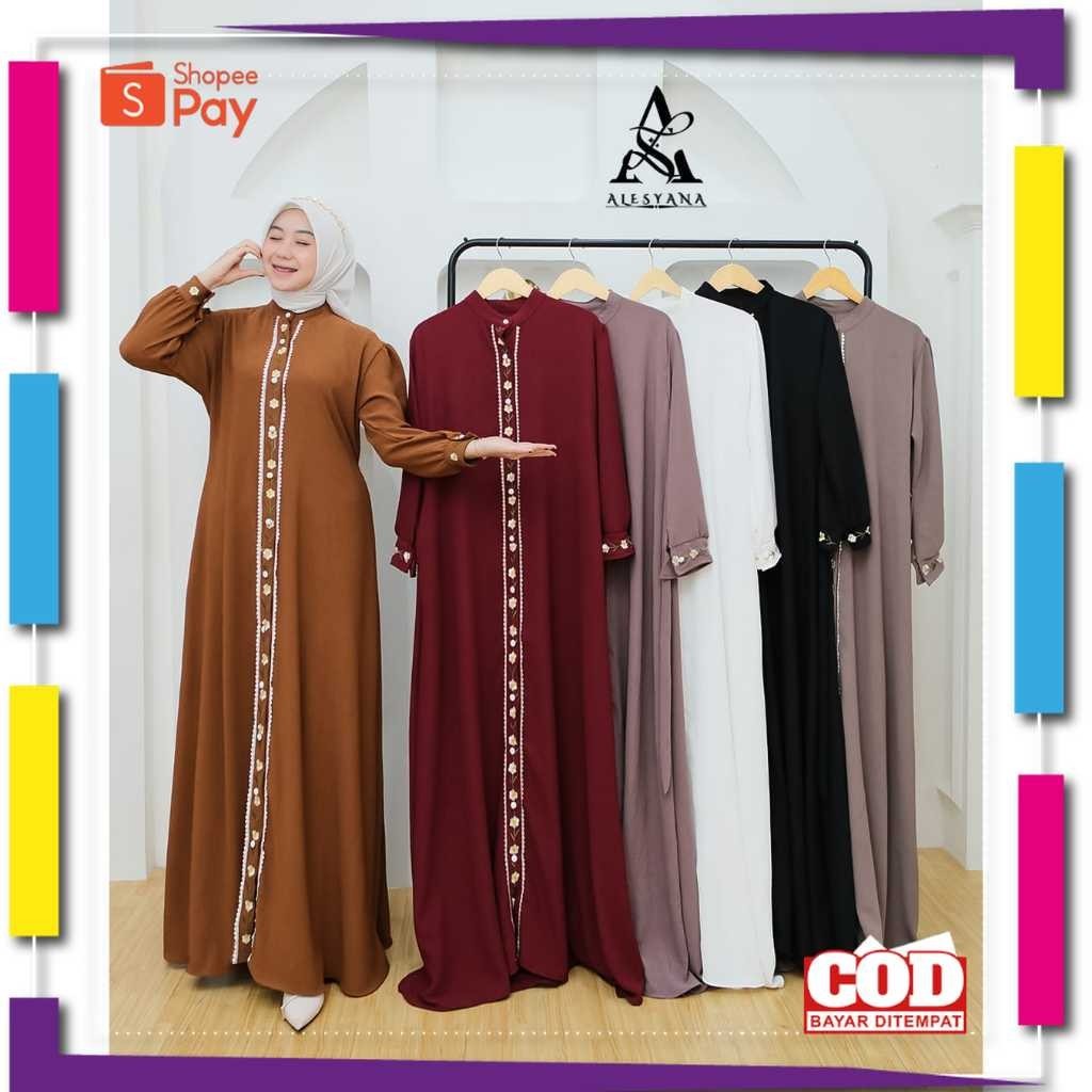 BAHAN ADEM HALUS TEBAL // GAMIS CRINGKLE, CALYA DRESS ALESYANA, GAMIS ALESYANA