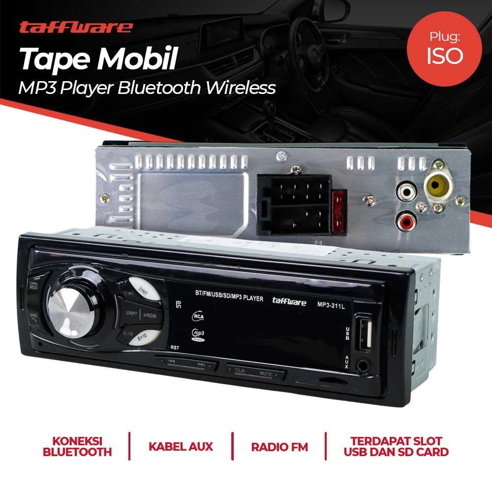 COD Alat Pemutar Musik Tape Tip MP3 Audio Player Mobil Bluetooth LCD Dengan Remote Full Bas Set Leng