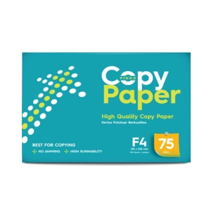 

Kertas HVS Copy Paper F4 75gsm isi 500 Lembar