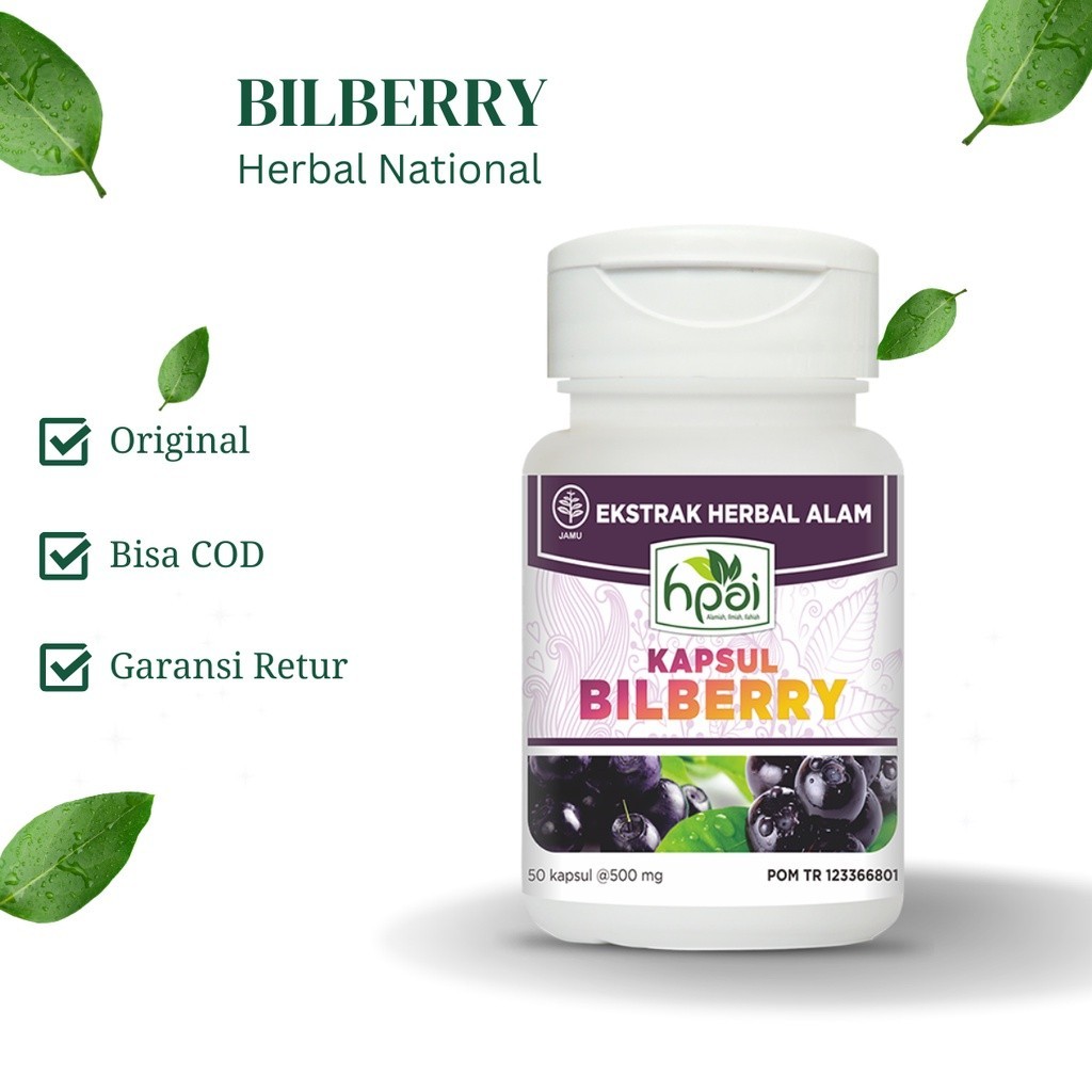 

100% ASLI - BILBERRY - Menjaga Fungsi Retina Mata Melancarkan Darah - HNI BPOM