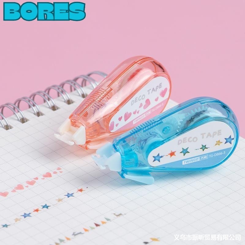 

BORES Deco Tape Stempel Roller Stamp TG-D866 5mm X 5m Portable DIY Untuk Scrapbook Correction Tape Mini Motif Love Burung Daun Higlighter Pattern Correction Tape For DIY Decorative Scrapbook Journal
