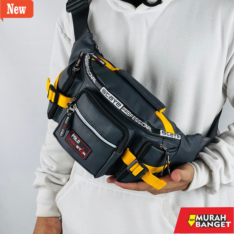 Tas selempang pria viral- Tas Pinggang Tactical Waterproof Original Polo Prostar & Polo Amstar Tas O