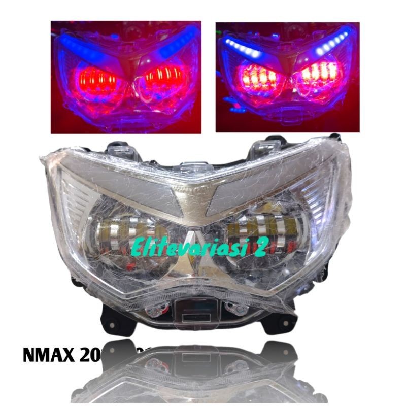 PROMO BULAN MEI Chems Racing Lampu Headlamp Projie Led Biled Nmax Old
