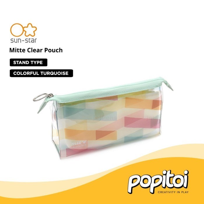 

SUN-STAR Mitte Clear Pouch Pen Case Pencil Kotak Tempat Pensil SunStar - COLOR TURQUOISE