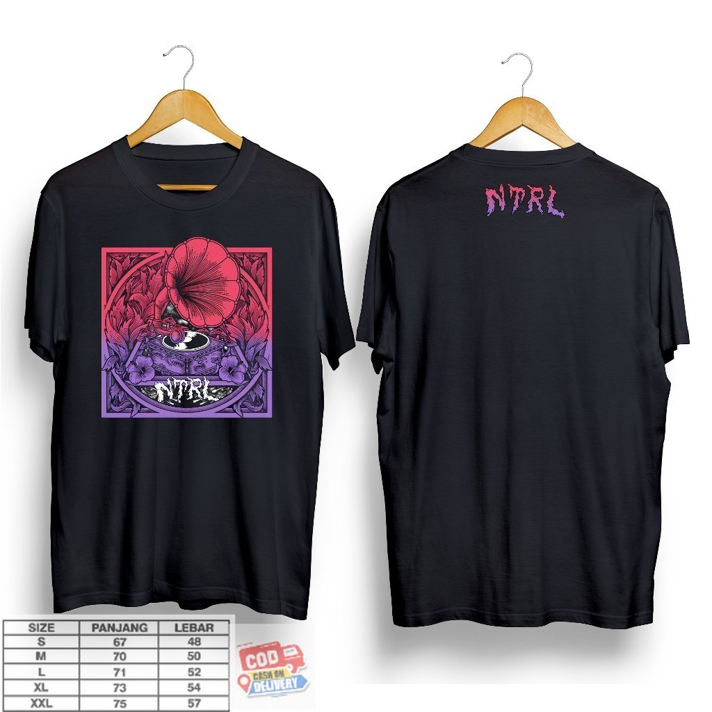 Kaos lengan pendek Distro Pria NTRL T-shirt Band NTRL Kaos Music distro