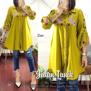 RC- JIDAN TUNIK SHAKILA JUMBO LD 110 Atasan Baju Wanita Simpel Nyaman Kekinian  By Mumufashion Solo/