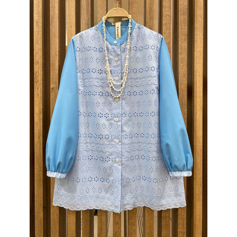 ( BISA COD ) Tunik Katun Bordir Mix Toyobo / Tunik Katun Bordir Mewah / Tunik Terbaru/ GAMIS MODEL B