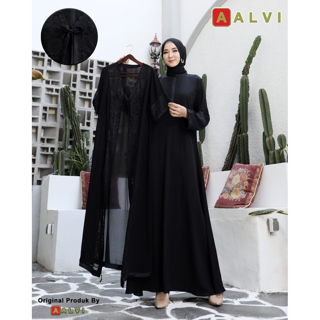Abaya model hikmat full mata mata mewah cod