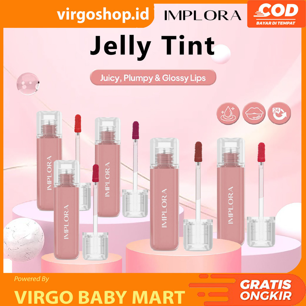 Implora Jelly Tint Glossy Plumpy Lipstik Liptint Tahan Lama